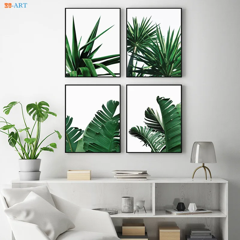 Скандинавские скандинавские листья холст картины плакаты и принты Настенная