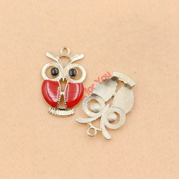 6 шт. разноцветные эмалевые брелоки с покрытием из розового золота стилей |