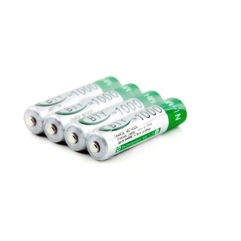 Реальная емкость 4 шт Высокое качество 1000mAh BTY AAA аккумуляторная батарея Ni MH