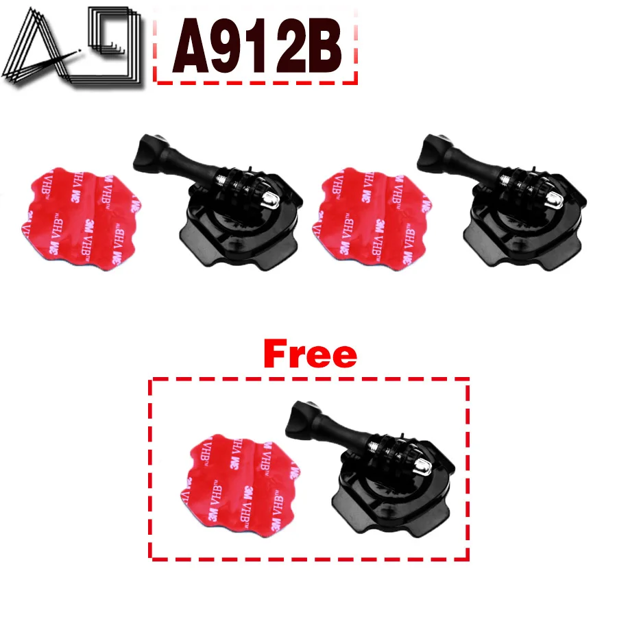 A9 for GoPro Accessories Helmet 360 Degrees Rotation Mount with Sticker For Hero 5 4 3+ SJ4000 Xiaomi yi A9012 | Электроника