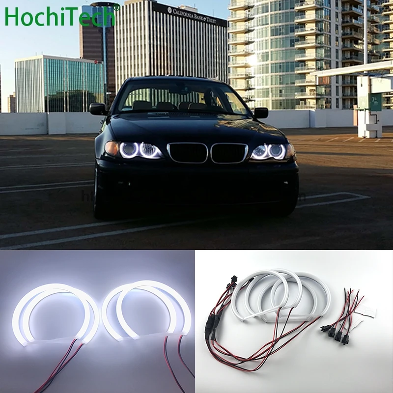 

HochiTech для BMW 98-05 E46 sedan touring with PROJECTORS автомобильный Стайлинг молочно-белый Halo light автомобильный SMD LED Angel Eyes Halo ring Kit