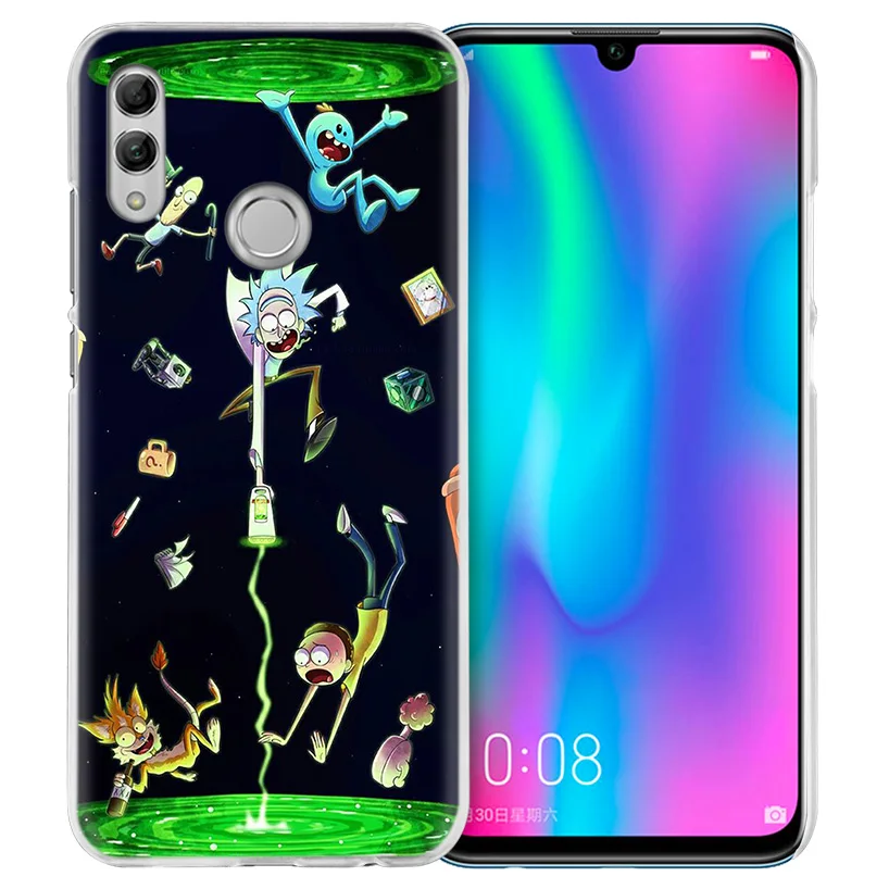 Рик и Морти мультфильм чехол для huawei Honor 8X Y9 9 10 Lite Play 7C 8C 8S 8A фотоаппаратов моментальной печати 7S 7A Pro V20 20i Y6 Y7 жесткий чехол из ПК для телефона