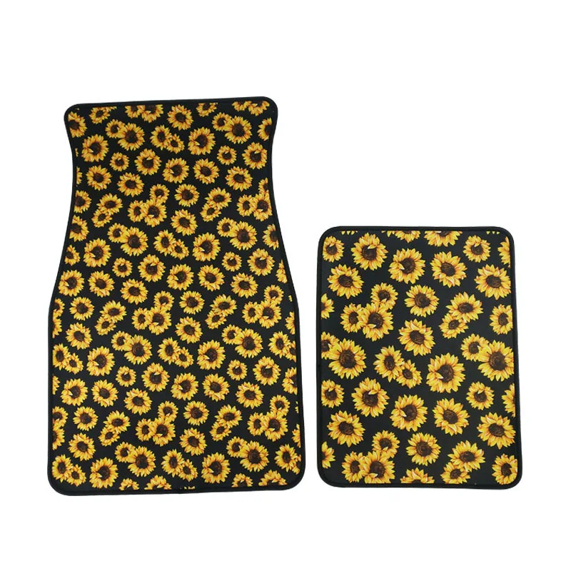 Car Floor Mats 1setA 2 шт./партия, неопреновые универсальные автомобильные коврики, Леопардовый принт, ковры для ног, Нескользящие, для купания, украшения в спальню, одеяло, ковры - Цвет: Car Floor Mats 1setA
