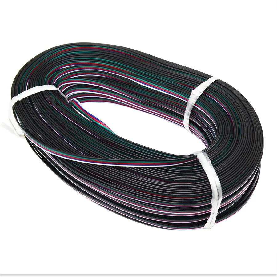 Фото 100 м 50 22AWG 5 Pin RGBW провод светодиодный удлинитель шнур для LED Соединительный кабель 100 м 50 22AWG 5 Pin RGBW провод светодиодный удлинитель шнур для LED Соединительный кабель