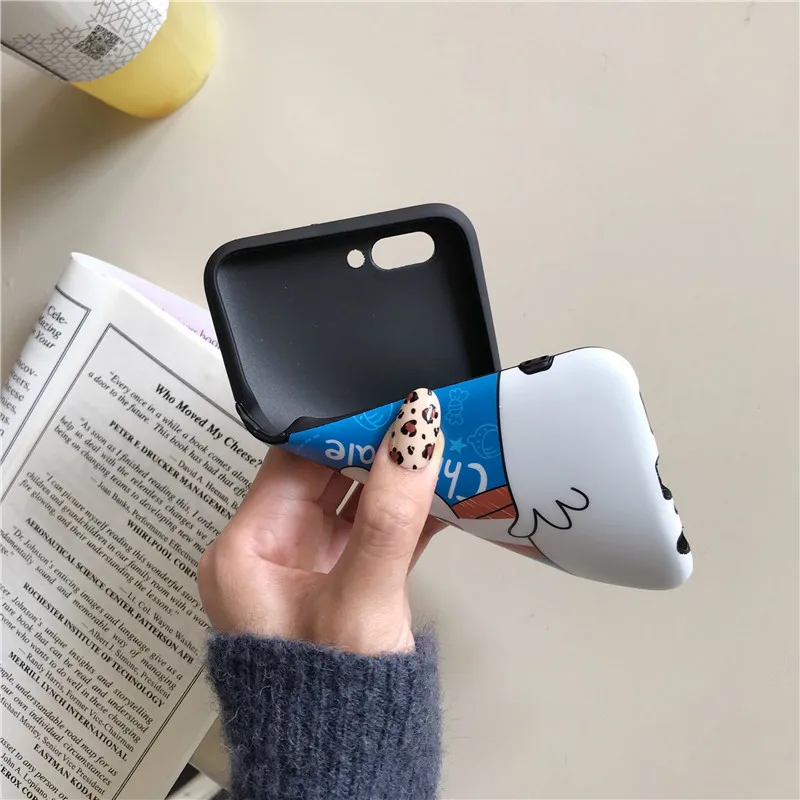 JAMULAR Cute Squirrel Phone Case For iPhone 7 XR XS MAX X 8 6s 6 Plus Cartoon Chip Dale Popcorn Soft IMD Back Cover |