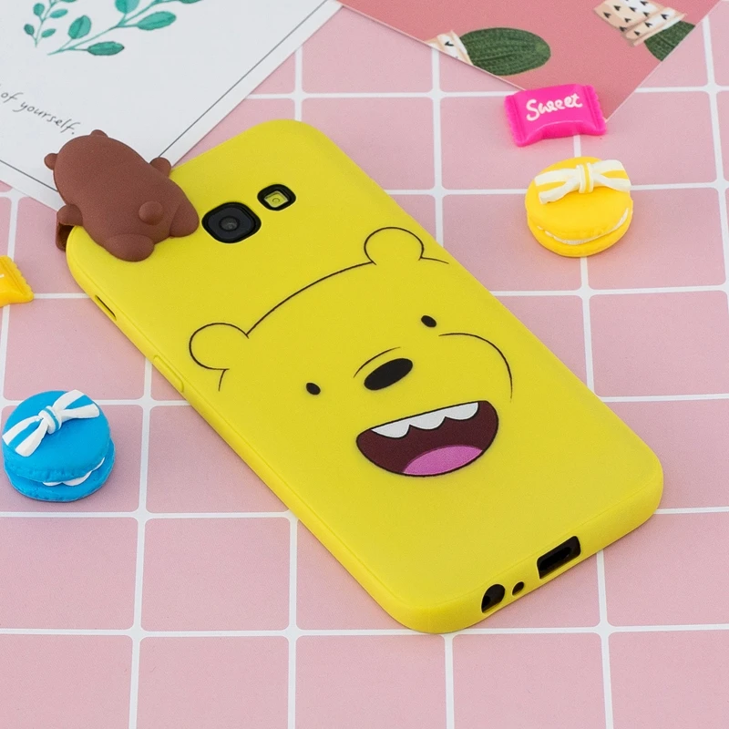 Чехол для Samsung Galaxy A7 2017 чехол A720 с 3D мультяшным котом пандой чехлы A720F Etui корпус |