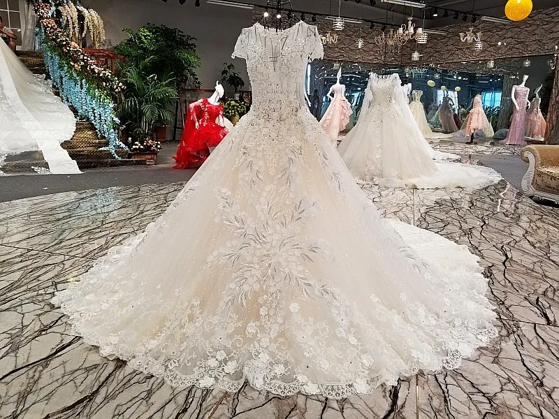 LS00249 свадебное платьереальные фотографии колпачок рукава кружева рукав молния