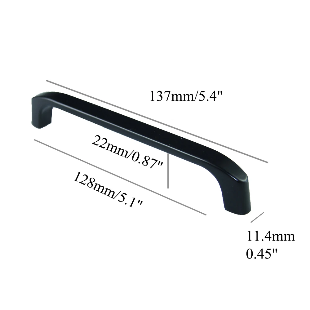 LWZH аппаратная ручка для шкафа 2-Pack дверная мебели ящика кухни черные винты в