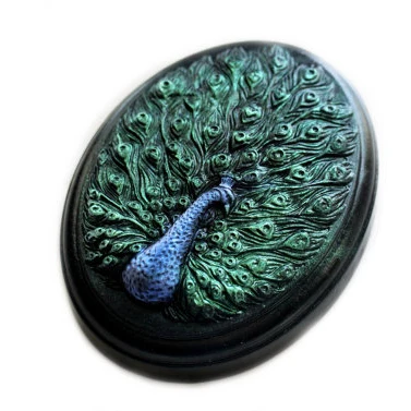 Силиконовая Овальная форма PRZY для украшения торта в виде павлина мыла ручной