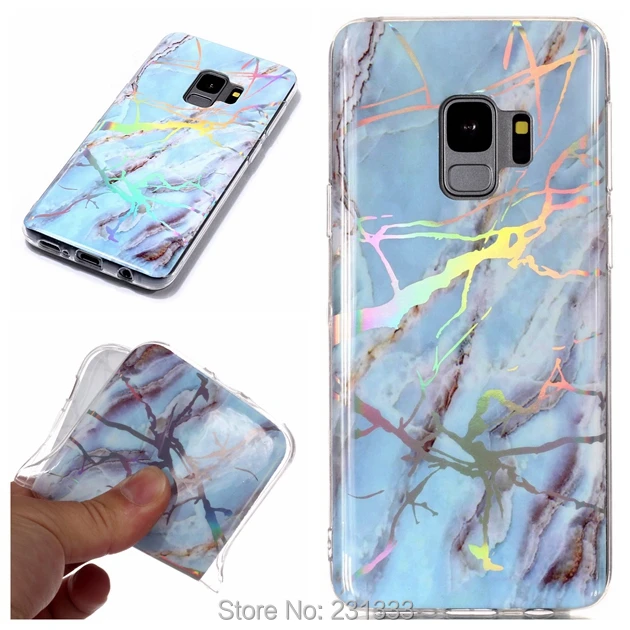 Мягкий чехол C ku из ТПУ с лазерным мрамором для Samsung Galaxy S9 PLUS S8 A8 2018 A6 J4 J6 note 8 S5 S6 EDGE S7