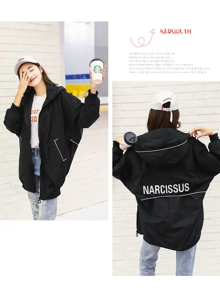 LKGHULO New Fashion Plus Size Women Coat 2018 Spring Autumn Casual Hooded Long Trench Female Loose Solid Outerwear A73 | Женская одежда