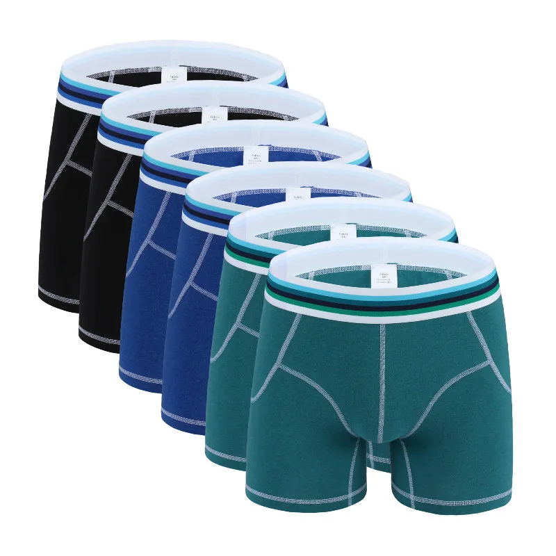 6 Pcs 0520 Mix A34 6 шт./партия, горячее Брендовое модное сексуальное мужское нижнее белье из хлопка высокого качества, мужские трусы-боксеры, мужские трусы, большие размеры - Цвет: 6 Pcs 0520 Mix A34