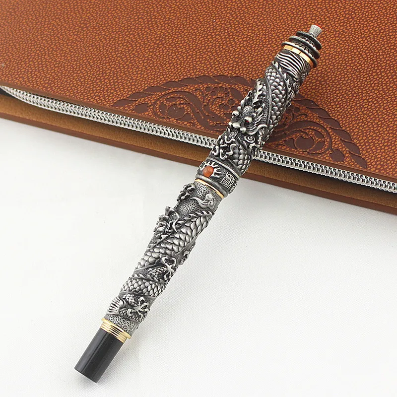 JinHao ювелирное изделие с двойным драконом роскошная перьевая ручка винтажная