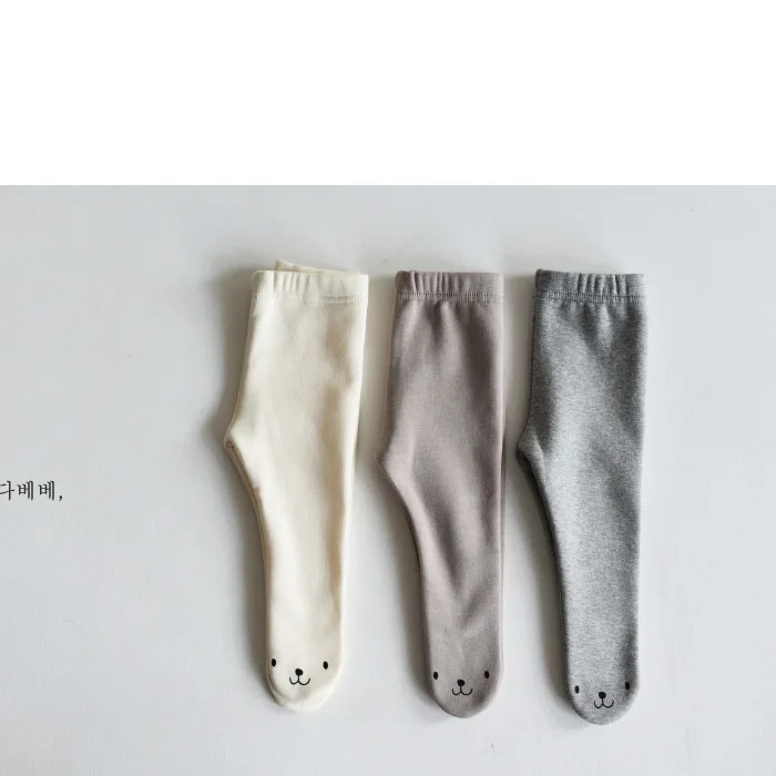 

Baby Leggings Autumn Pure Cotton Embroidery cartoon Leggings for Baby Girls All-match Patchwork Casual pants