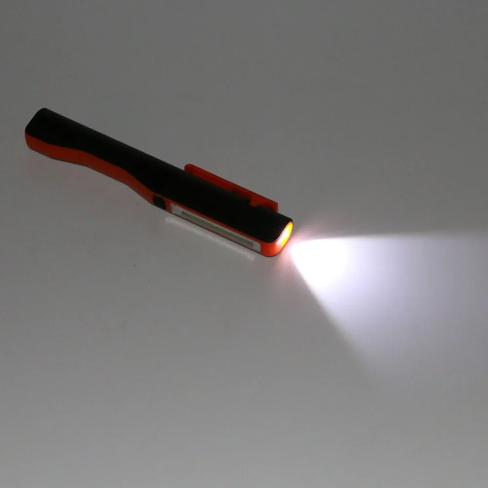 Контрольная лампа COB светодиодный USB перезаряжаемая магнитная ручка поворотный зажим ручной фонарик, карманный фонарик рабочие огни красный/черный/оранжевый/синий