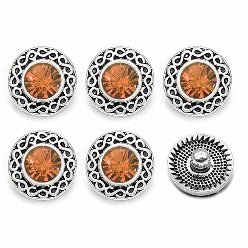

Wholesale Crystal Flower 033 Rhinestones Metal Snap Buttons Fit 12mm Snap button bracelets Earrings necklace For women