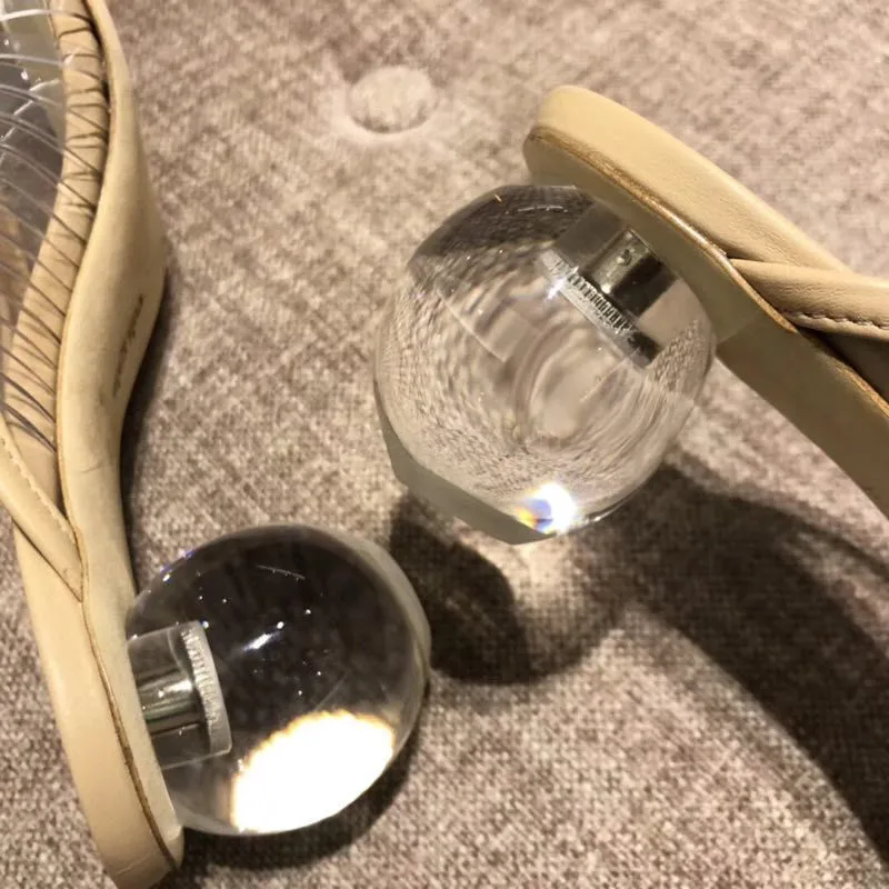 Простые прозрачные Шлепанцы из ПВХ женские сандалии с острым носком и круглым