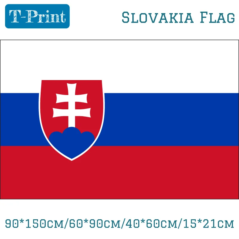 

90*150cm/60*90cm/40*60cm/15*21cm Slovakia Flag Slovak Banner 3*5ft For World Cup National Day Sports meeting Gift Olympiad games