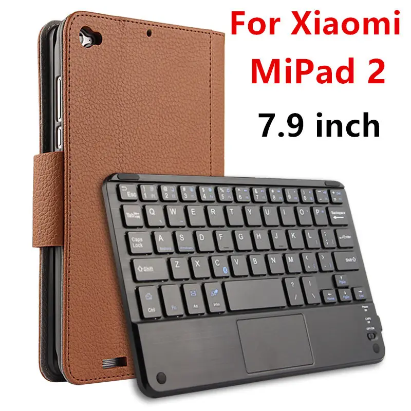 Чехол для Xiaomi MiPad 2 защитный беспроводной Bluetooth клавиатура Смарт кожаный