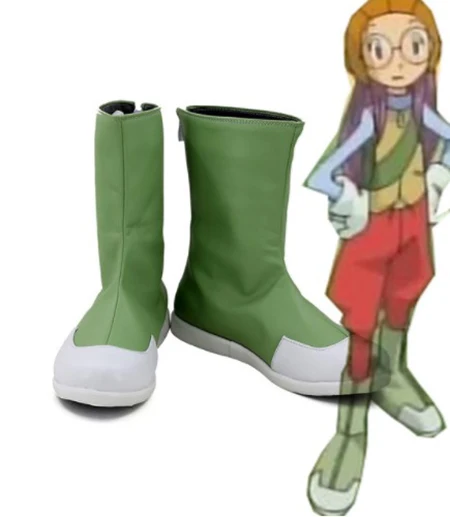 Digimon Adventure Zero Two 2 MIYAKO INOUE YOLEI/ботинки для костюмированной вечеринки Обувь зеленого