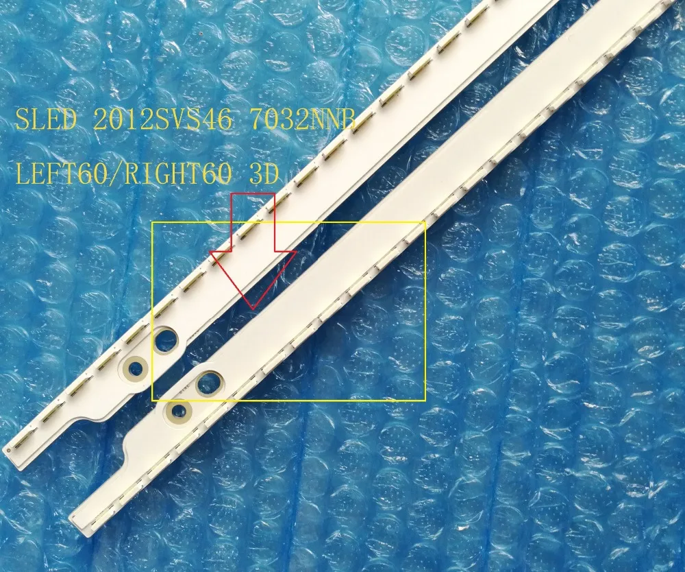 На 100% подлинный и новый 3D 572 мм 60 светодиодов для Samsung SLED 2012SVS46 7032NNB LEFT60/RIGHT60 REV1.2
