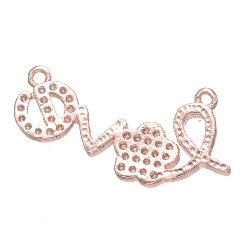 5 шт. ювелирные изделия розовое золото любовь буквы Подвески для браслета
