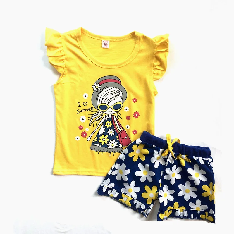 Женская одежда для маленьких девочек детская летняя Детская футболка с