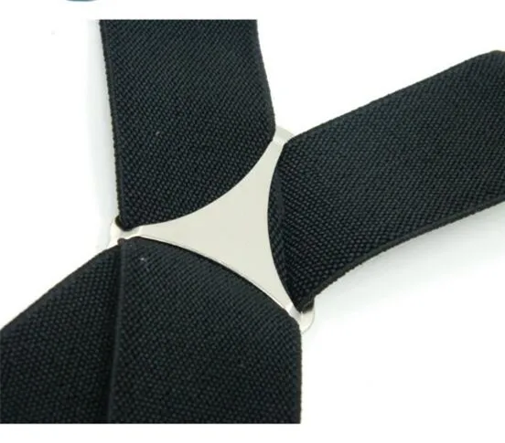 Взрослые черные длинные мужские подтяжки с 4 зажимами | Аксессуары для одежды