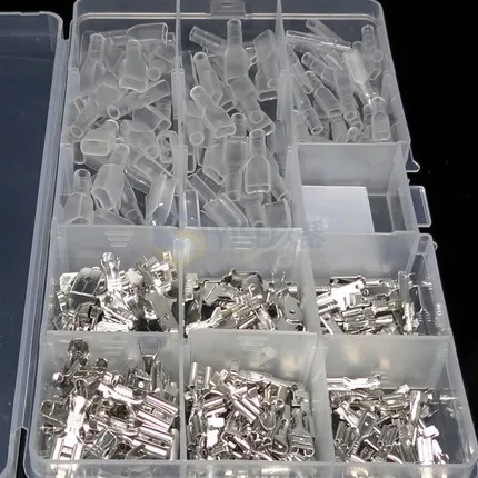270 шт./лот обжимной терминал женский + мужской оболочка Splice Spade Коннектор с