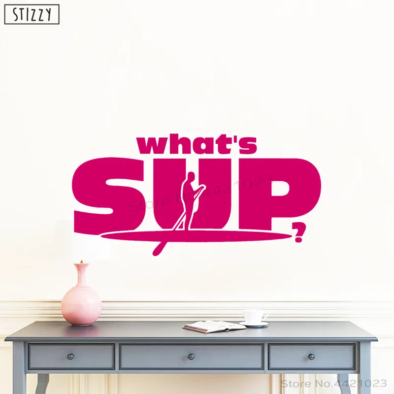 Настенная Наклейка stizzy кавычки What's Sup наклейки на стену Спорт Приключения