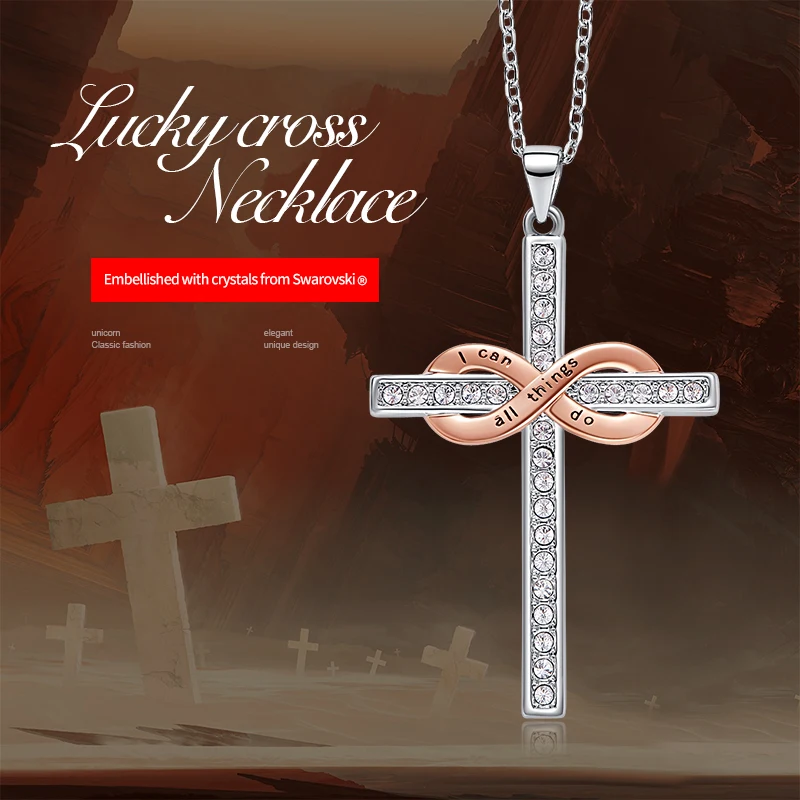 Cdyle женское серебряное ожерелье с крестом украшено кристаллами collier femme