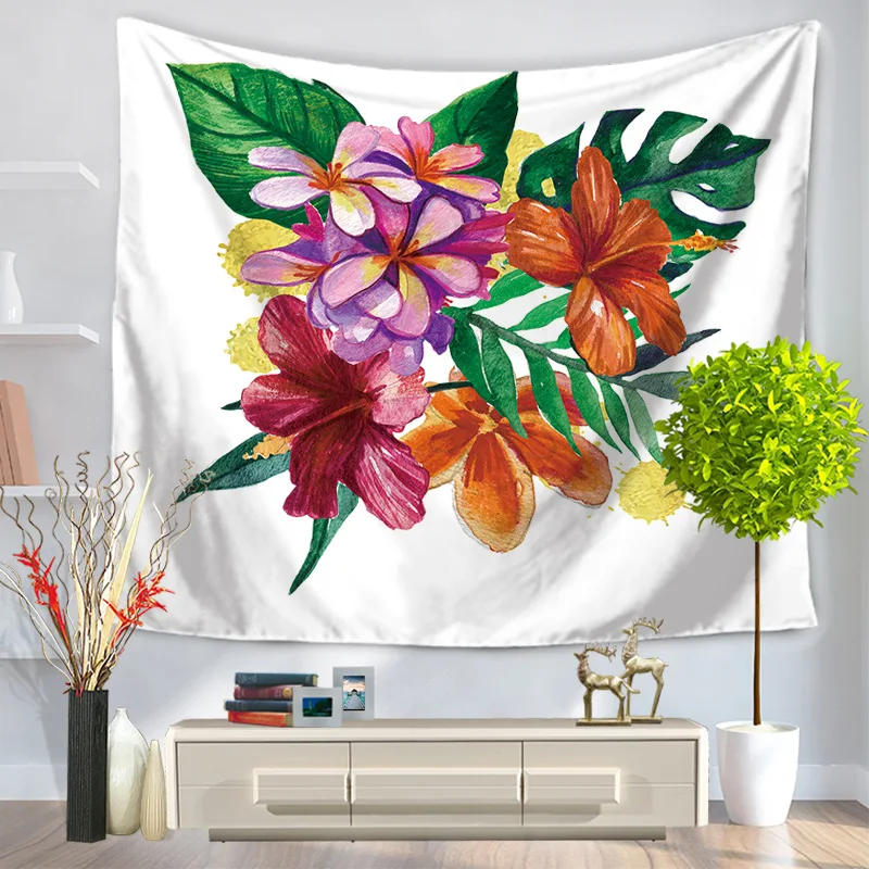 Green Plant Tapestry Wall Decor Mandala mandala Blanket tapestries Home toallas playa arazzo da parete | Дом и сад