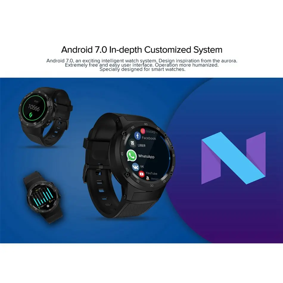 Zeblaze Crystal Display Thor Pro 3G GPS WiFi Android Смарт-часы для телефона 1 Гб + 16 5 Мп камера
