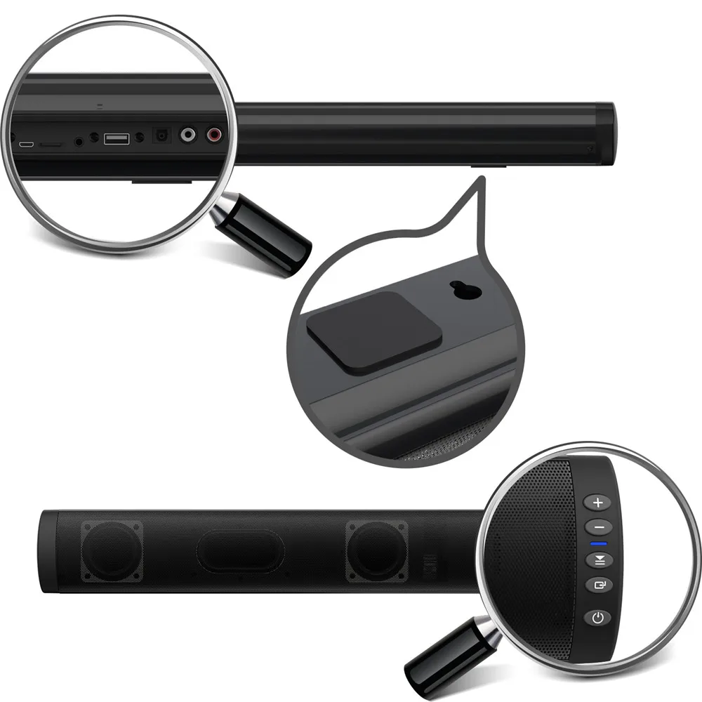 20 Вт ТВ Bluetooth динамик FM радио домашний кинотеатр портативный беспроводной сабвуфер бас MP3 музыка бумбокс для xiaomi