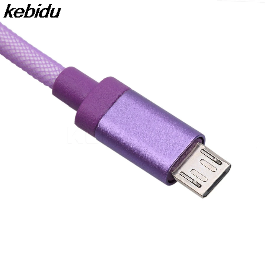 Micro USB кабели kebidu для передачи данных Samsung Xiaomi 22 см быстрая зарядка сетчатый шпагат