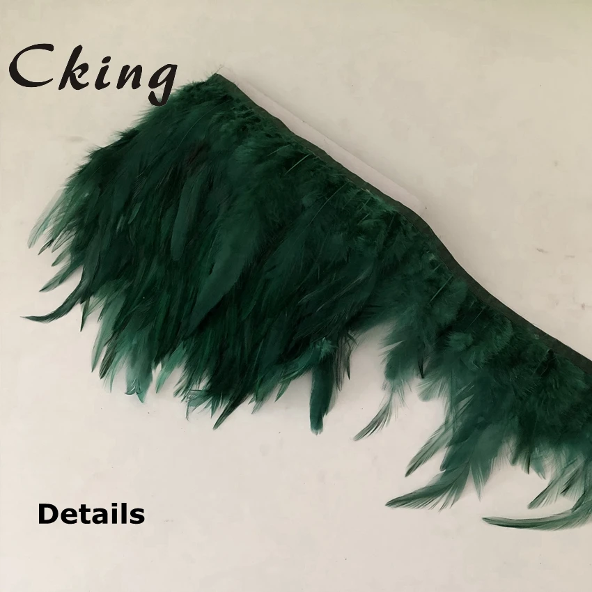 10 метров белый Куриный перо планки 10-15 см 4-6 дюймов DIY седло для петуха перо отделка бахромой пришит на атласной лентой ремесла