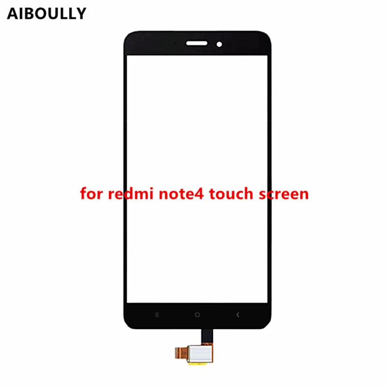 AIBOULLY NOTE4 сенсорный экран дигитайзер внешнее стекло для Xiaomi Redmi note4 Замена + 3M