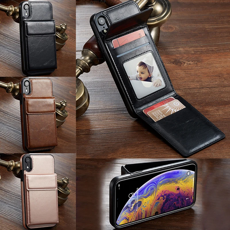 Для iPhone XS MAX XR X чехол из искусственной кожи кошелек откидная крышка чехол для карт для iPhone 8 7 6 Plus чехол
