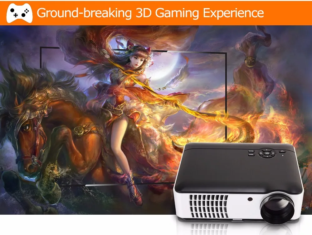 RD-806 HD светодиодный проектор, портативный 720P HD домашний кинотеатр проектор, опционально Android 6,0 Bluetooth wifi Miracast Airplay проектор
