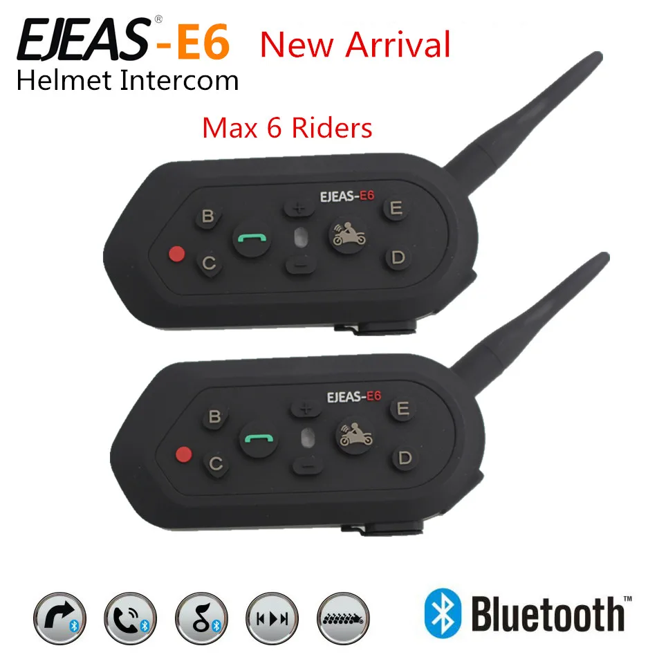 Гарнитура для шлема E6 Bluetooth 2018 3 0 дюйма 2 шт. | Автомобили и мотоциклы