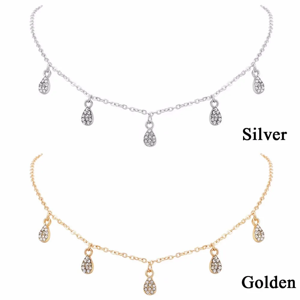 Оболочки одеяло хвост русалки кулон колье чокер 5 Слои цепи Женская мода Бохо