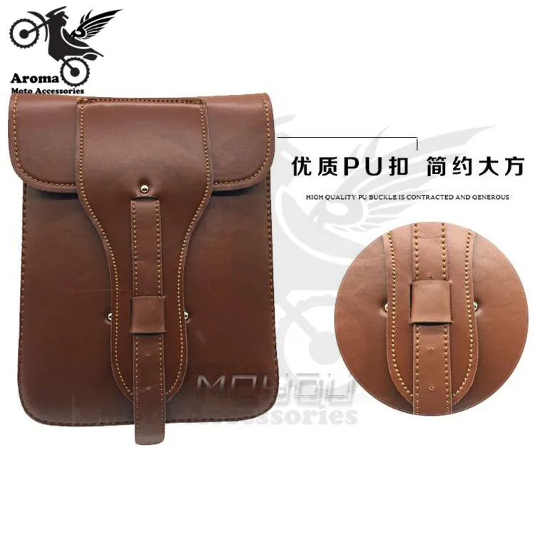Ретро Кафе коричневые черные кожаные сумки moto rbike сумки для vespa Harley softail sportster часть moto Saddle сумки moto rcycle седельная сумка