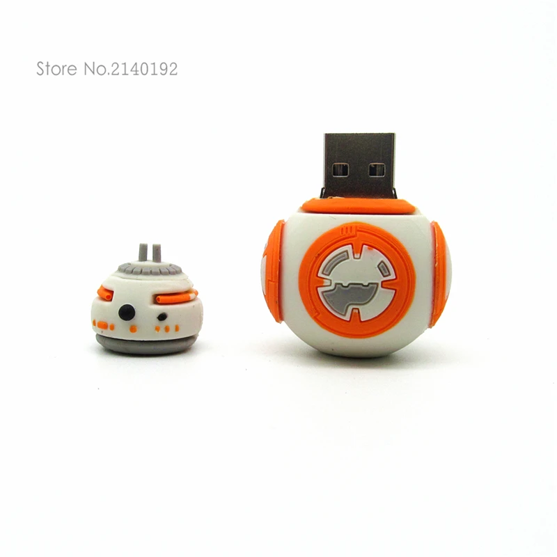 Модная одежда с принтом Звездные войны BB-8 &amp R2D2 милый флеш-накопитель usb в виде