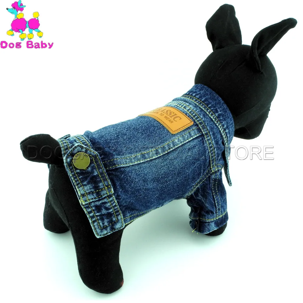 DOGBABY/джинсовое пальто для собак куртка сезон весна-осень однотонная домашних