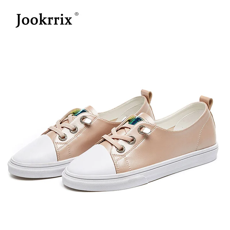 Jookrrix повседневная женская обувь модная брендовая натуральная кожа 2018 кеды