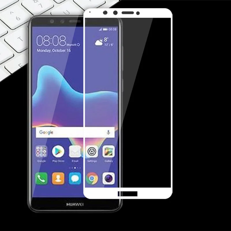 Для Huawei Y9 2018 защита экрана полное покрытие закаленное стекло пленка для FLA AL00 Enjoy 8