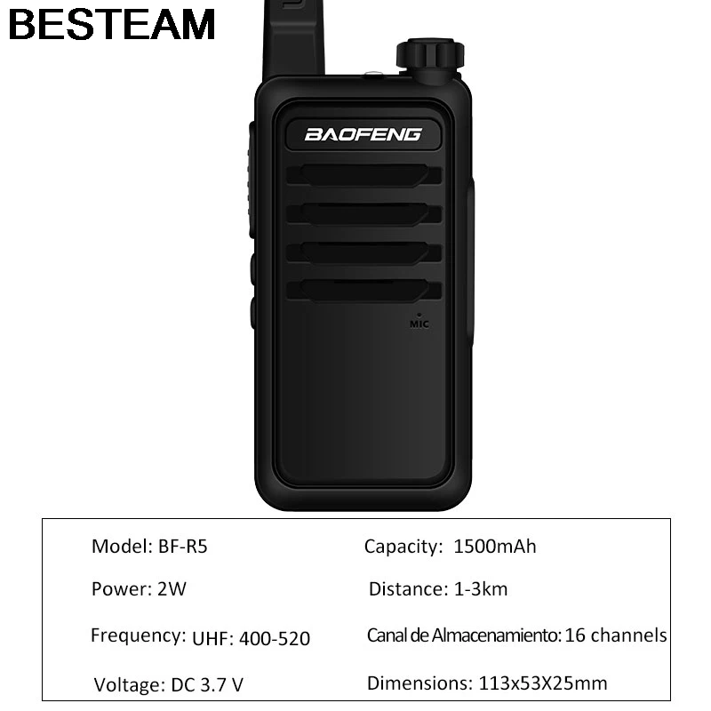 Рация Baofeng Bf-r5 мини дети двухстороннее радио Uhf Радио Портативный 2 Вт игрушечный