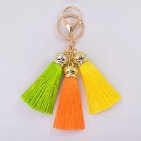women fashion tassels key chains bag charms gold color keyring car key ring party wedding jewelry fringed keychain trinket gift