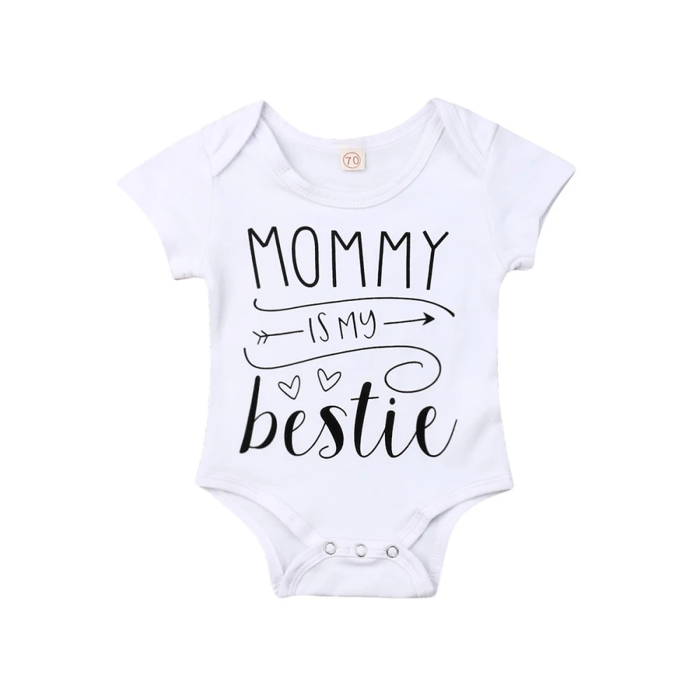 2019 Newborn Infant Toddler Baby Boys Girls Bodysuit Short Sleeve Letter Printing Bodysuits Summer Jumpsuit Casual Outfits | Детская
