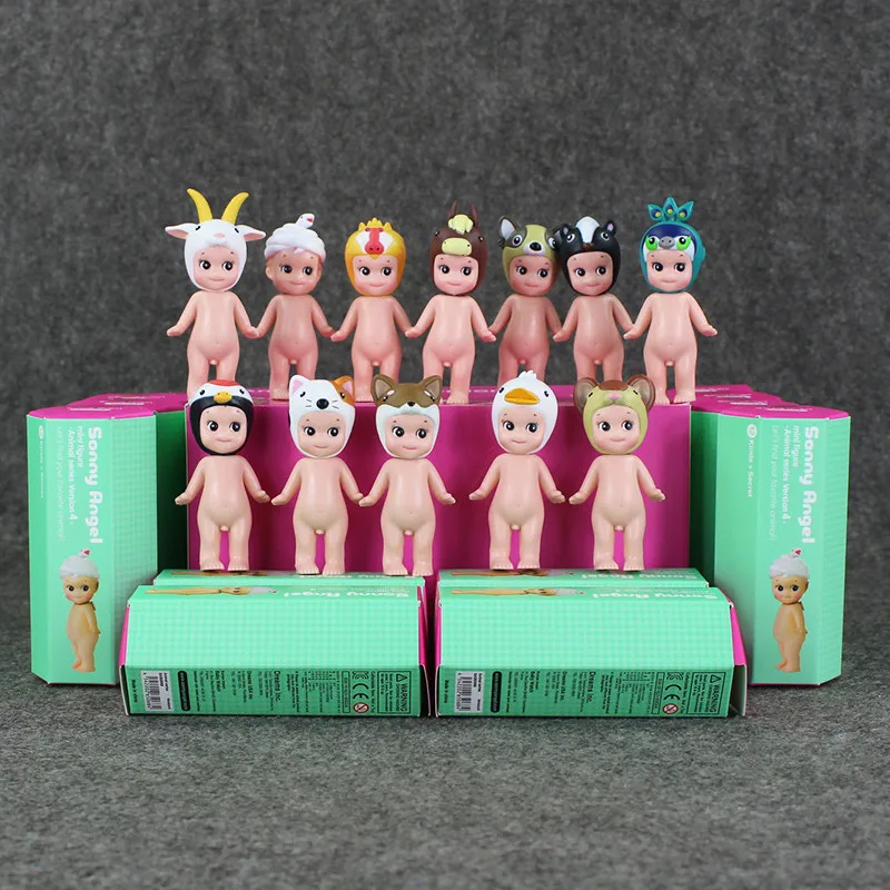 12 шт./лот, новинка, Sonny Angel, 2 стиля, Kewpie, кукла, ПВХ, мини-фигурка, Симпатичные статуэтки, Sonny, игрушки Ангел с коробкой